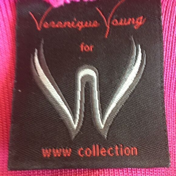 VERANIQUE YOUNG for W sleeveless top pink sequin beads V neck sexy Size Medium - Picture 7 of 8